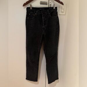 Aritzia The Arlo Hi-Rise Straight Jean Black